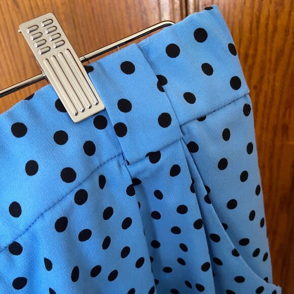 Zara Blue Polka Dot Culotte Pants (Size L) - Picture 3 of 5